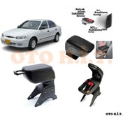 Resim OTO H.İ.T. Hyundai Accent Yumurta Kasa Uyumlu Kol Dayama Ve Kolçak Bardaklıklı Ayarlanabilir Siyah Deri 