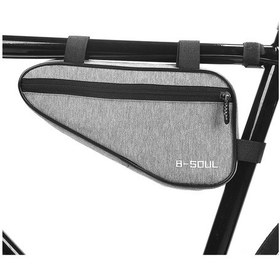 Resim Moveevo Gri Bisiklet Üçgen Çantası 1.5l Polyester Materyal 26x14x6cm Hafif Tasarım Bisiklet Çantası Gri 
