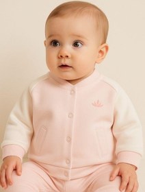 Resim Kız Bebek Pamuklu Organik Bomber Ceket-16176 Çok Renkli 