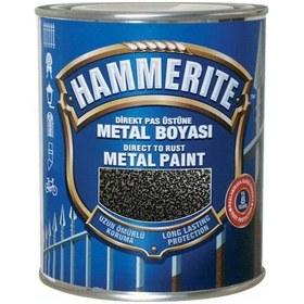 Resim Hammerite Direk Pas Üstüne Metal Boyası 750Ml=1Kg Çekiçlenmiş Siy 