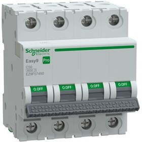 Resim Schneider Electric Easy9 Pro EZ9F57450 4 x 50A 6Ka C Otomatik Sigorta 