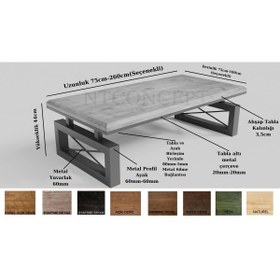 Resim NT Concept Ntconceptmasif Ağaç Ofis Sehpası(75cm-100cm-h44cm) 