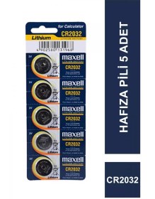 Resim Maxell CR2032 Lithium Hafıza Pili 5 Adet 