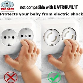 Resim 20 Adet Bebek Güvenliği Priz Kapağı, Deliksiz ABS Malzeme, Döndürülemez, Film Gerektirmez, Kolay Sökülebilir, Çocuk Ev Güvenliği İçin Olmazsa Olmaz, Avrupa Schuko Prizlerine Uygun, Noel ve Cadılar Bayramı Hediyesi (Siyah/Beyaz) 