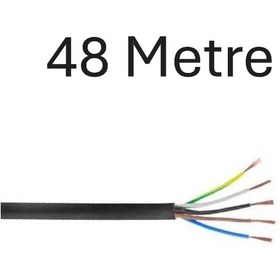 Resim Yeşim Kablo 5x4 Mm² Tam Kesit Ttr Cca Kablo Siyah Renk 48 Metre 