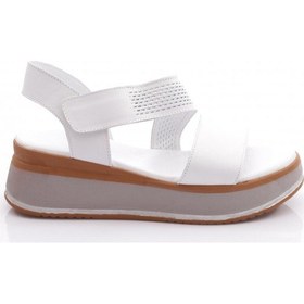 Resim Dgn 1301 Kadin Sandalet 1301-2497-R0198 Beyaz 