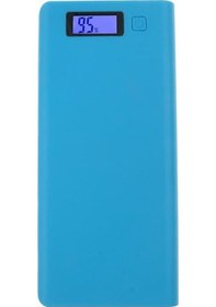 Resim 5v Çift Usb 8 Bölüm GS18650 Güç Bankası Pil Kutusu Cep Telefonu Şarj Cihazı Dıy Shell Kılıf Mavi 