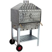 Resim Metehan MTH-124 Davlumbazlı - Bacalı - Maltız Izgaralı - İki Tekerlekli Mangal 