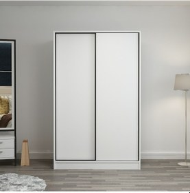 Resim Minarmobilya Minar Kale 2 Kapaklı Sürgülü Dolap 120 Cm - Beyaz 