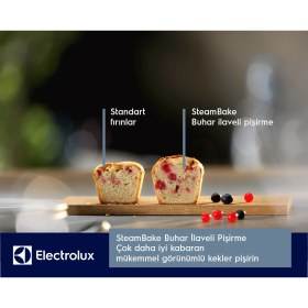 Resim Electrolux EOD5H70Z 500 Serisi Surroundcook Steambake Buhar Ilaveli Aquaclean Temizlemeli 72 Lt Siyah Cam Ankastre Fırın 