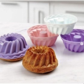 Resim Silikon Cupcake Mini Kek Kalıbı-6'lı Renkli Silikon Kalıbı Yapışmaz Mini Kek Ve Muffin Kalıbı Siliko Diğer 