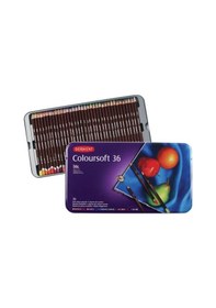 Resim Derwent Coloursoft Kuru Boya Kalemi 36Lı Set 