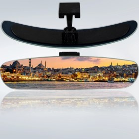Resim Takgör Ova 6 Dik Kollu Universal Iç Dikiz Aynası 26X6 cm 