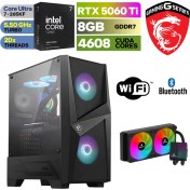 Resim MSI Gaming Ddr5-Rtx 5060Tİ 8gb-Intel Ultra 7 265KF - 32GB - 64GB Ddr5 Ram-1 Tb M.2 Ssd-Windows 11 Pro-Sıvı Sogutmalı 