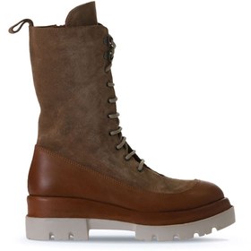 Resim Bueno Shoes Taba Deri-süet Kadın Dolgu Topuklu Bot 01wv2901 