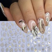 Resim 2 adet Cadılar Bayramı Sonbahar Tırnak Sanatı Çıkartmaları - Korkunç Kabak, Örümcek ve Ağı Tasarımları, Kendinden Yapışkanlı, 3D Parıltılı Bitiş, Kadınlar için Günlük Giyim, Düğünler, Tatiller ve Tatil için Mükemmel, Cadılar Bayramı Süsleri 