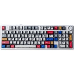 Resim Aula F99 Pro 3 Modlu Rgb Hot Swap Mekanik Star Vector Switch Kablosuz Makrolu Klavye Comic 