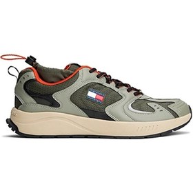 Resim Tommy Hilfiger Tjm Runner Mıx Materıal Haki Erkek Sneaker Haki 
