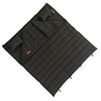 Resim Naturecamp Hati 350 -15 Derece Birleşebilir Çift Kişilik Yastıklı Siyah Uyku Tulumu 