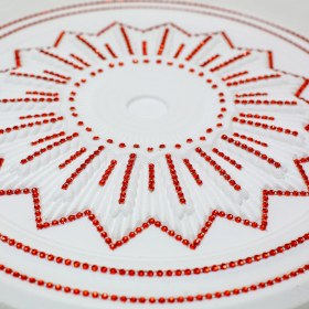 Resim YEDİTEPEOSMANLI Başak Desenli Stopiyer Taşlı Tavan Lamba Göbeği 40 cm 