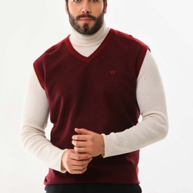 Resim Pelikan Erkek V Yaka Süveter 9617 Kiremit 