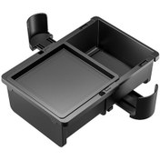 Resim Araba Koltuğu Kolçak Saklama Kutusu Ayarlanabilir Doku Kutusu Siyah + Kapak Plakası 