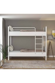 Resim tino furniture Çift Katlı Metal Ayaklı Tokyo Ranza Genç Odası Çocuk Odası 90x190 