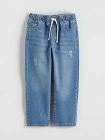 Resim LC Waikiki LCW Kids İndigo Regular Fit Erkek Bebek Bağcıklı Jean Pantolon 