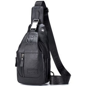 Resim Bullcaptaın-erkek Deri Sling Çanta Su Geçirmez Crossbody Paketi Y25359b 
