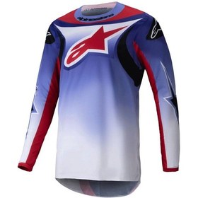 Resim Alpinestars Fluid Wurx Kros Motosiklet Jerseyi Mavi Kırmızı 