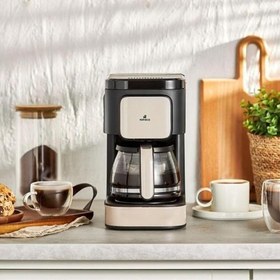 Resim 2 In 1 Cam Demlikli Filtre Kahve ve Çay Demleme Makinesi 