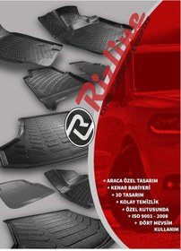 Resim Renault Kangoo Panelvan 2021 Sonrası Rizline Araca Özel Siyah 3d Havuzlu Paspas 