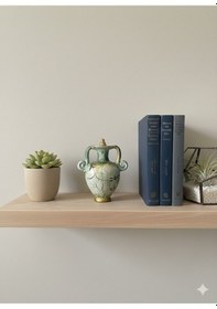 Resim Antika Dekoratif Seramik Minyatür Vazo 