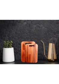 Resim Ahşap Kesme Sunum Servis Tahtası Ahşap 