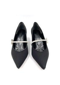 Resim Beyaz Park Moda Suna Taş Biye Detaylı İnce Alçak Topuklu Günlük Kadın Ayakkabı Siyah Siyah 