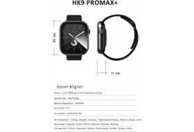 Resim Wearfit Pro Hk9 Pro Max Siyah Gen4 Amoled 49MM Yapay Zeka Destekli Kulaklık Bağlama Akıllı Saat 