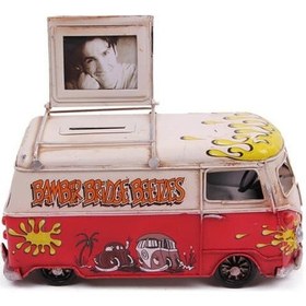 Resim Dekoratif Metal Minibüs Çerçeveli Ve Kumbaralı 1304e-3831 Model 