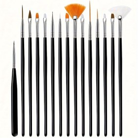 Resim İnce Detay Ressam Fırçaları Seti - Detaylandırma ve Sanatsal Boyama için İdeal - Akrilik, Su Kalem, Yağ, Modeller, Uçak Kitleri ve Oje Malzemeleri için Uygundur (15 parça) 