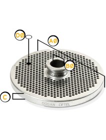 Resim Doğan Çiftel No:32 Kıyma Makinesi Aynası Süzgeç 2mm 