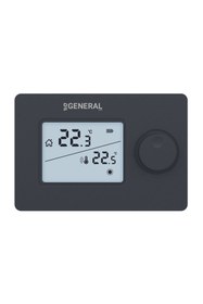 Resim GENERAL Life Ht250 Siyah Set Kablosuz Dijital Oda Termostatı 
