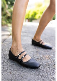 Resim Rabiot Kadin Beyaz Toka Detayli Babet Siyah 