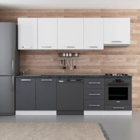Resim Minar 255 cm Mutfak Dolabı Beyaz Antrasit 255-A13 