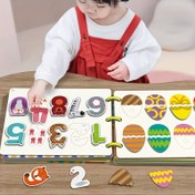 Resim 3 Yaş ve Üzeri Gençler İçin Etkileşimli Aile Aktivite Kitabı - DIY Sticker'lı Renkli Eğitim Bulmaca Oyuncak, Bilişsel Düşünce Güçlendirir, Hayvan Tanıma & Alfabe Öğrenme Özelliklerine Sahip 
