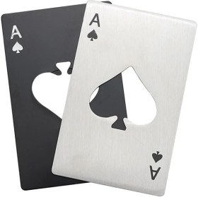 Resim Valkyrie 2 Adet Poker Kart Paslanmaz Çelik Şişe Açacağı 
