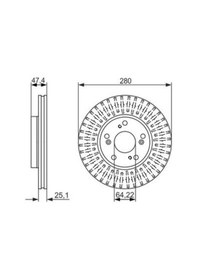 Resim Honda Civic Fe 1.5 2021-2026 Bosch Ön Disk 280mm Netpar9625 2 Adet 
