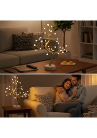 Resim Konyax Masaüstü Boncuklu Şarjlı Ağaç Lamba Çok Renkli 