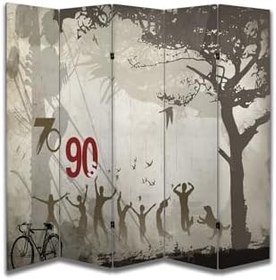 Resim Yaşam Temalı Özel Tasarım Paravan Room Divider PRV1221, 180 x 180 