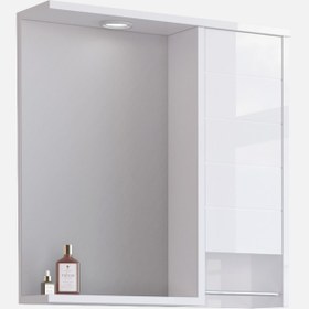 Resim Bonitobagno Göksu Aynalı 66 cm Banyo Dolabı Üst Modül Beyaz 