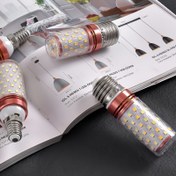 Resim 8 adet E14/E27 LED Mısır Ampul 16W, 6500K Gün Işığı Beyazı, Vidalı Ampul, Karartılamaz, İç Mekan Aydınlatması için Uygun 