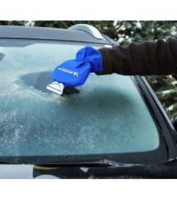 Resim Carub Oto Su Geçirmez Buz Kazıyıcısı Kırıcı Mavi Eldivenli 